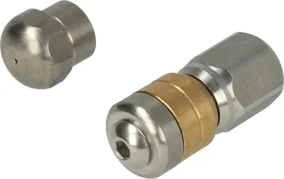 Produktbild von vhbw 2x Rohrreinigungsdüsen kompatibel mit Kärcher K7 Home, Hochdruckreiniger - 1/8 Zoll, Starr + Rotierend