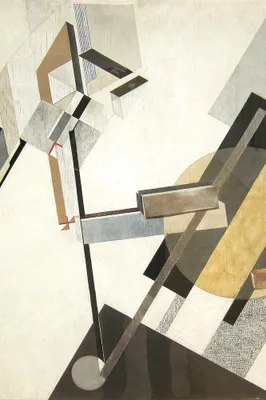 Produktbild von El Lissitzky Kunstdruck Bild - Proun 19D, 1920 - 1921 (120 x 80 cm)