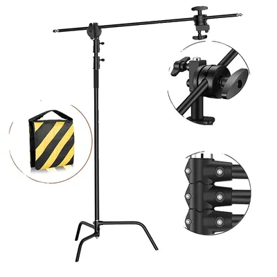 Immagine prodotto di Supporto fotografico a C, design pieghevole, struttura in acciaio inossidabile, oro