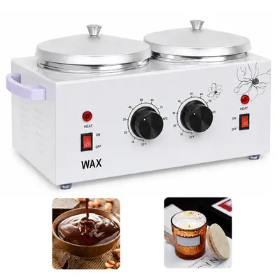 Produktbild von Wachswärmer 1,2L Doppel Wachsheizer, Wax Heater mit Temperaturregelung, Haarentfernung Set für Gesicht & Körper, inkl. 40 Sticks