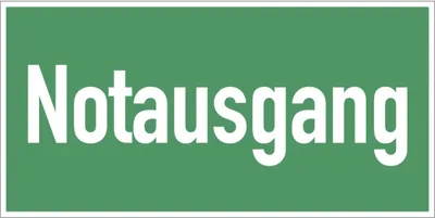 Produktbild von Dreifke® Notausgang, Textschild, Kunststoff, 297x105 mm