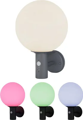 Produktbild von RGB LED Wandleuchte, Bewegungsmelder, anthrazit