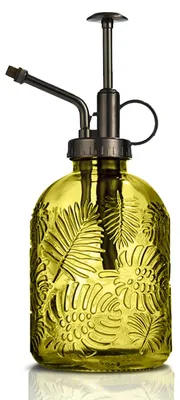 Glas-Zerstäuber 360 ml, Vintage, für Pflanzen & Blumen, Grün