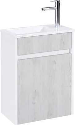 Image de Meuble Lave Mains MINI 40x50x22 cm - Gris et Blanc