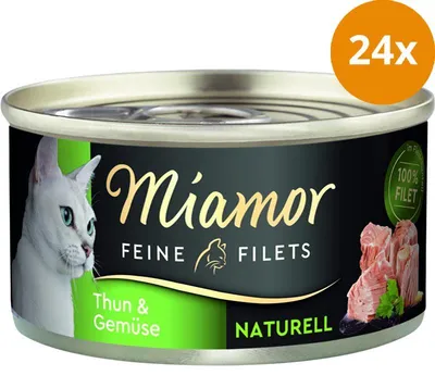 Produktbild von Miamor Feine Filet Naturell Thunfisch & Gemüse 80 g