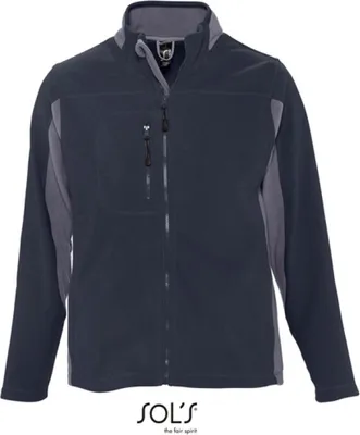 Produktbild von SOLs 55500 | Fleecejacket Nordic - Farbe: Navy/Medium Grey (Solid) - Größe: L