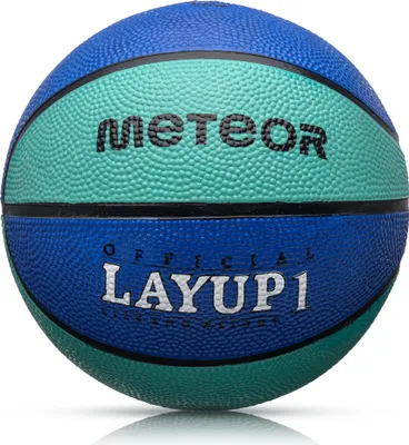 Produktbild von Piłka koszykowa Meteor Layup 1 niebieski, piłka treningowa 2-5lat