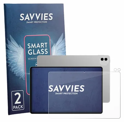 Produktbild von 2x Savvies Schutzglas Folie für Honor Magicpad 4 12.3" (Display+Kamera) 9H Panzer Schutzfolie Glas Displayschutz klar transparent