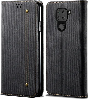 Image de Etui Redmi Note 9, Etui portefeuille en cuir avec fermeture magnétique et fonction stand pour Xiaomi Redmi Note 9 Xiaomi Redmi Note 9 Noir