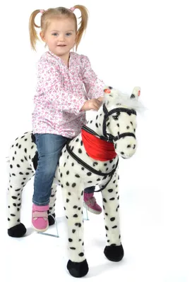 Produktbild von Jolly Stehpferd 75 cm, Plüsch-Fell, handgearbeitet, mit Sound und kämmbarer Mähne & Schweif