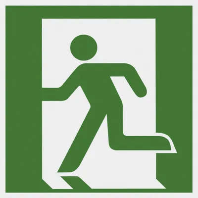 Produktbild von Metafranc Hinweisschild Notausgang links 150 x 150 mm nachtleuchtend