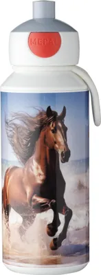 Produktbild von Mepal - Trinkflasche Pop-up Campus - Wasserflasche - Auslaufsichere Flasche für die Schule - Wiederverwendbar - BPA-frei & Spülmaschinenfest - 400 ml - Wild Horse
