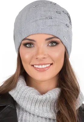 Produktbild von Vivisence Damenmütze Beanie Wollmix gefüttert mit Ziersteinen