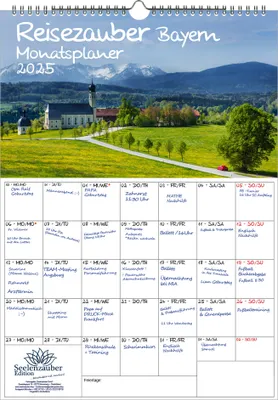 Produktbild von Reisezauber Bayern Planer DIN A3 Kalender für 2025 München Nürnberg Bayern Deutschland- Seelenzauber