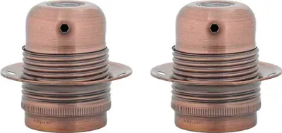 Produktbild von vidaXL Lampenfassungen 2 Stk. Rot-Bronze E27