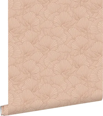 Produktbild von ESTAhome Tapete gezeichnete Blätter Terrakotta 53 cm x 10.05 m
