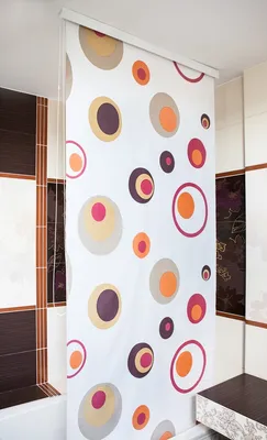 Obrázok produktu pre Halb-Kassetten Duschrollo 100x240 cm Modell Colorful rot orange grau - extra schmal -
