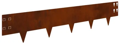 Image de vidaXL Bordure de pelouse, 30 pièces, 100 x 20 cm, acier rouillé