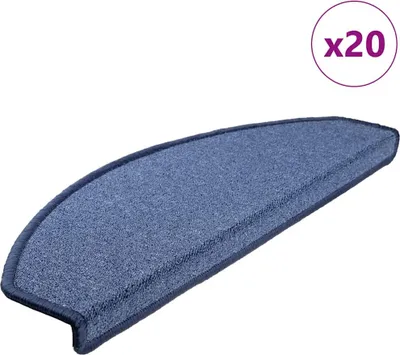 Obrázek produktu pro Schodové rohože 20 ks 65 x 24 x 4 cm modré, půlkulaté, velké