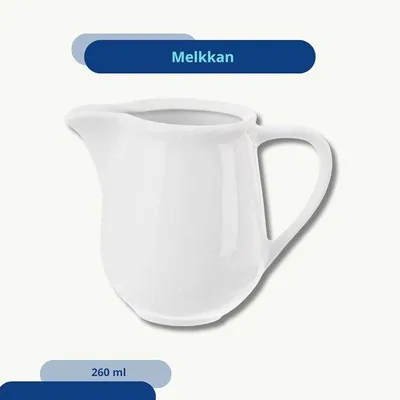 Productafbeelding van Porseleinen melkkannetje 260 ml - Sroomkannetje - Wit