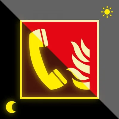 Produktbild von Schild | PERMALIGHT power langnachleuchtend Brandschutzzeichen Brandmeldetele...