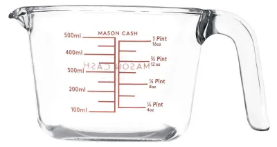 Glas-Messbecher 0,5 l transparent hitzebeständig