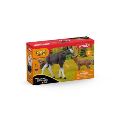 Produktbild von Schleich Wild Life Elchkuh mit Kalb 42603