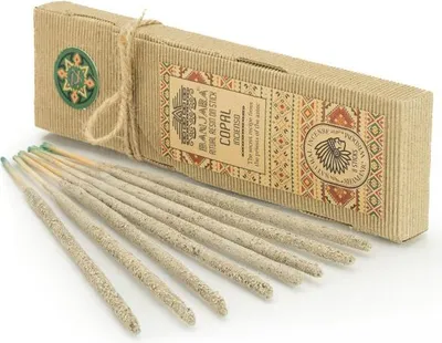 Produktbild von Indische Copal Räucherstäbchen aus Harz, 8 Stück, holzig-zitrusartig-süßlicher Duft