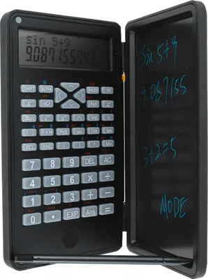 Zdjęcie produktu dla Kalkulator naukowy z dwurzędowym wyświetlaczem LCD, tabletem do pisania i czułym, wielofunkcyjnym kalkulatorem biurkowym do biura i szkoły