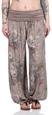 Produktbild von Haremshose Damen leichte BOHO Sommerhose mit weitem Bein Gr. 36 bis 48 Yoga-Hose