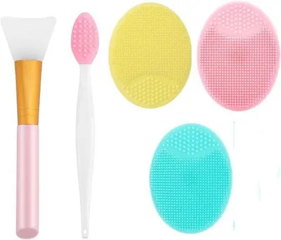Produktbild von Famanu Gesichtsreinigungsset 5-teilig – Maskerkwast, Massageborstel und Peelingbürste