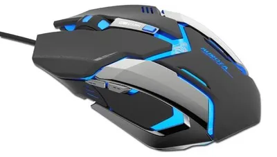 Produktbild von Kabelgebundene USB-Maus, E-blue Auroza Gaming, schwarz, optisch, 4000DPI
