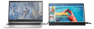 Obrázek produktu pro HP LCD EliteDisplay E14 G4 přenosný 2x USB-C monitor 14" (IPS,1920 x 1080, 16:9, 400NITS, 800:1, 5ms, 2x USB-C)