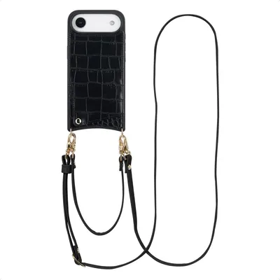 Immagine prodotto di Selencia Nova Croco Custodia per cellulare con cordino e portacarte iPhone Air - Nero