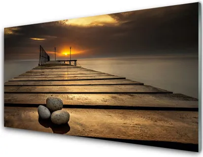 Produktbild von Acrylglasbilder 100x50 Wandbild Druck Brücke Steine Architektur