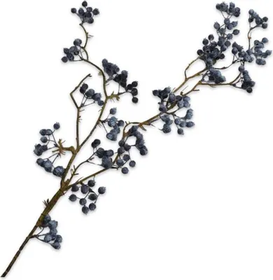Produktbild von Silk-ka Kunstblume - Seidenblume - Kunstzweig - Beerenzweig blau 99cm