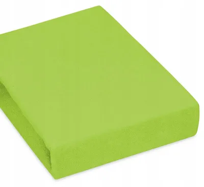 Produktbild von Designpremium Frottee Spannbettlaken Grün 90x200 cm
