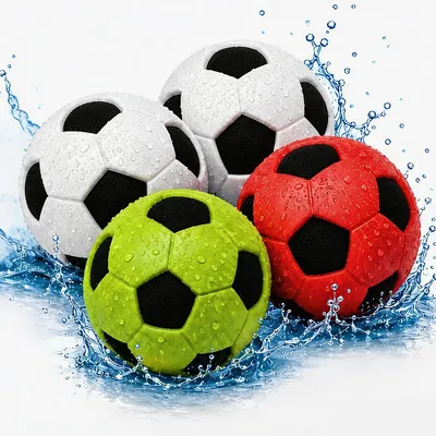 Produktbild von 4pcs wiederverwendbare Wasserspielbälle,weiche Silikon Schwamm Fußball Bälle,sichere Pool- und Strandspielzeuge für Kinder,Jugendliche und Erwachsene