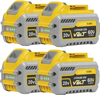 Image de Batterie de rechange, capacité 9000 mAh, large compatibilité, 4 batteries