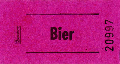 Image de Marque de bière 57x30mm rouge 1000 coupures par rouleau