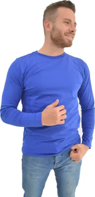 Produktbild von T shirt lang Arm Royyen 4631 Rundhals Herren – BLAU / XXL