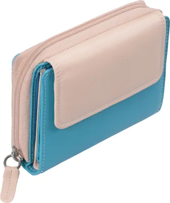 Produktbild von Leder Kombibörse LEMONDO, türkis-beige