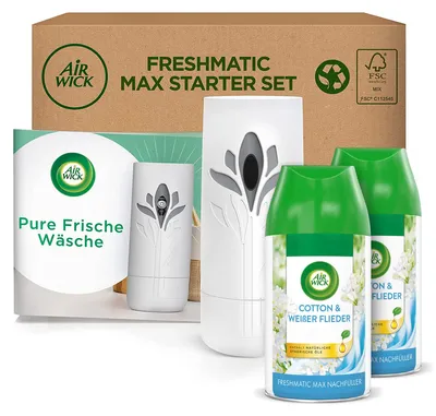 Produktbild von Air Wick Freshmatic Max eCom Starter-Set PURE Frische Wäsche, Drinnen, Weiß