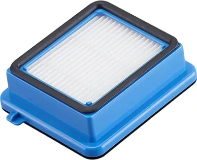 A close-up studio shot of a vacuum cleaner filter.