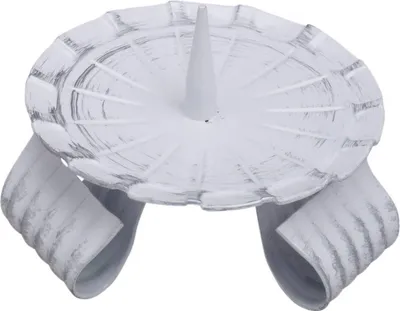 Produktbild von Kerzenleuchter Ø8cm Eisen Dreifußleuchter mit Dorn Altarleuchter Weiss/Silber