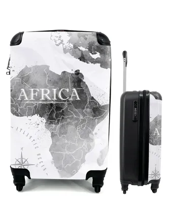 Obrázok produktu pre Kufrík Ručná batožina na kolieskach Malý cestovný kufor so 4 kolieskami Mapa sveta - Afrika - Maľba - Veľkosť kabíny < 55x40x23 cm & 55x40x20 cm -