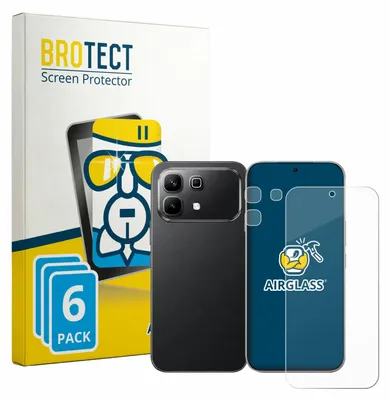Produktbild von 6x BROTECT Schutzglas für Infinix Note 60 (Display+Kamera) Schutzfolie Panzer Folie Glas Display Schutz klar