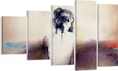 Produktbild von Bild auf Leinwand - Leinwandbild - Frau handeln nackt - 100x60cm - Wand Bild - Wanddeko - Leinwanddruck - Bilder - Kunstdruck - Wanddekoration - Leinwand bilder - Wandkunst - EG100x60-3657