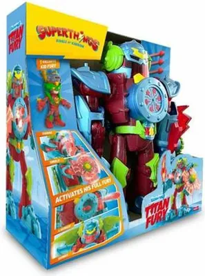 A toy robot playset in its retail packaging.