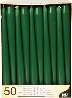 Produktbild von 50 Leuchterkerzen Ø 2,2 cm · 25 cm dunkelgrün